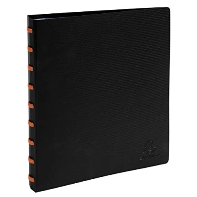 Afbeelding van Exacompta Ref. 86034E 1 Exactive verwijderbare ringmap met 30 uitneembare hoezen 60 pagina&#039;s 5 gekleurde tabbladen etikethouder voor A5 Zwarte hardcover