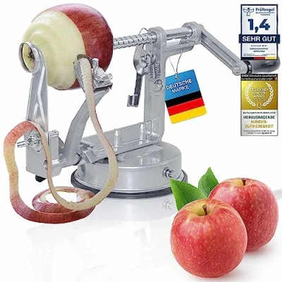 Afbeelding van 3 in 1 roestvrijstalen appel en aardappelschiller &quot;Deluxe&quot;