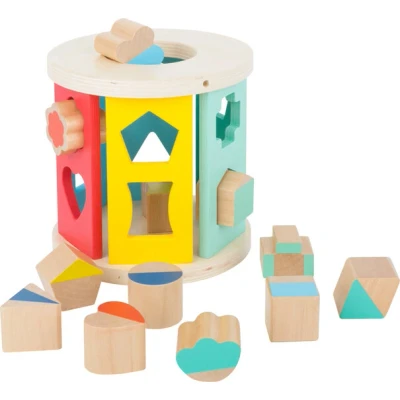 Afbeelding van Small Foot Houten Rolling vormen sorterende Kubus