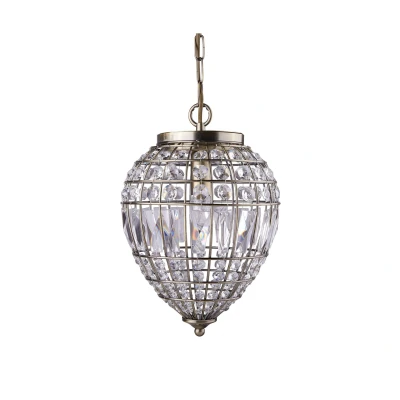 Afbeelding van Searchlight Pineapple Hanglamp Ø 23 X 93 Cm Antiek Messing