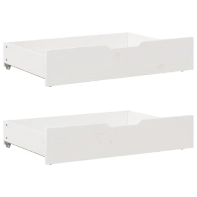 Afbeelding van vidaXL Bedlades 2 st 85x55x16 cm massief grenenhout wit