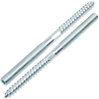 Afbeelding van AERZETIX C75877 12 stuks dubbele schroefdraadschroeven M8 x 120 mm schroefdraadbouten staal