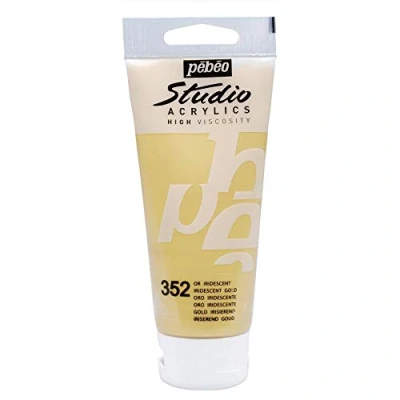 Afbeelding van Pébéo 832352 Tube acryl verf Studio, 100 ml, goud iriserend