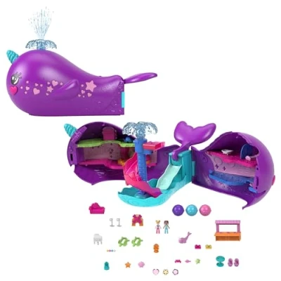 Afbeelding van Polly Pocket Speelset Boot, inclusief 2 micropoppen en 13 accessoires
