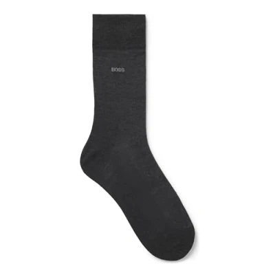 Afbeelding van HUGO BOSS heren George sokken met logo in de kleur Zwart, maat: 43/44