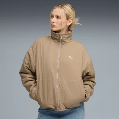 Image de Gilet hybride rÃ©versible en sherpa Femme