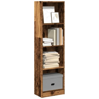 Afbeelding van vidaXL Boekenkast 40x24x143 cm bewerkt hout oud houtkleurig