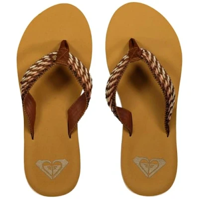 Afbeelding van Roxy Porto Teensandalen, Dames, Maat: 41, Mocha/coff Textiel