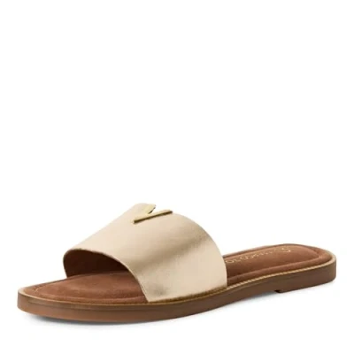 Afbeelding van Marco Tozzi Pantoffels, Dames, Maat: 39, Gold Leer