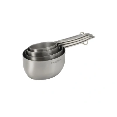 Afbeelding van Big Green Egg Maatbekers 4 Stuks Zilver Hulpmiddelen