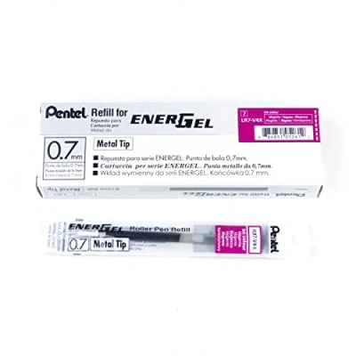 Afbeelding van Pentel LR7 V4X Navullingen voor EnerGel pennen, 0,7 bal = 0,35 mm, lijndikte magenta, 12 stuks