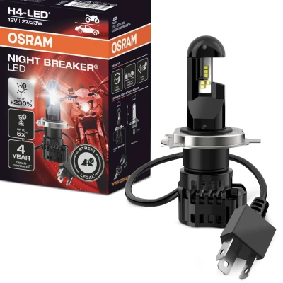 Afbeelding van Osram H4 LED Night Breaker 64193DWNB Retrofit Motorfiets
