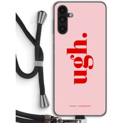 Afbeelding van Case Company® hoesje met Koord geschikt voor Samsung Galaxy A13 5G Ugh Telefoonhoesje Zwart Bescherming aan alle Kanten en Over de Schermrand