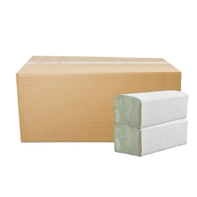 Afbeelding van 5.000 vellen papieren handdoeken, premium vouwhanddoek, natuur, 1 laags, 25 x 23 cm, ZZ vouw