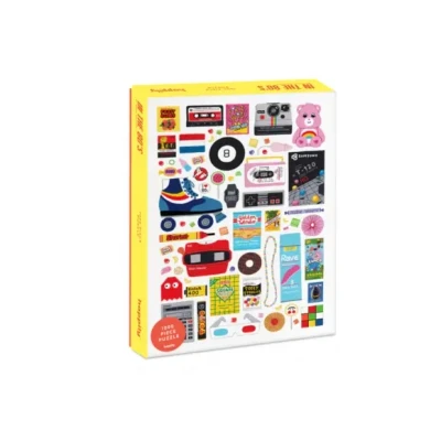 Afbeelding van 1000 delige puzzel voor volwassenen in de jaren 80, 100% gerecycled bord van hoge kwaliteit, retro uit 80 met stukjes volwassenen, geschenken, puzzels Happily
