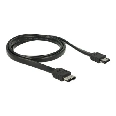 Image de Delock Câble eSATA Serial ATA 150/300 (R) pour 1 m bloqué noir