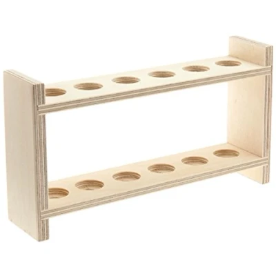 Afbeelding van neoLab Houten frame voor 6 reageerbuizen, gatdiameter 20 mm
