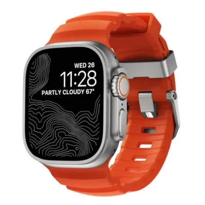 Afbeelding van Nomad Rocky Point Band Apple Watch 42mm / 44mm 45mm 49mm Magma Connector Natural NM014872858