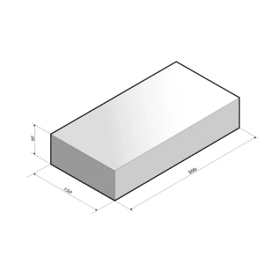 Afbeelding van Tegel 30x15x6 cm grijs ZVK komo