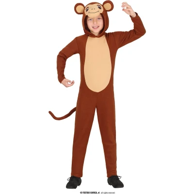 Afbeelding van Guirca Aap &amp; Gorilla Baviaan King Kong Kostuum Jaap De Grappige Kleine Kind Bruin 3 4 jaar Carnavalskleding Verkleedkleding