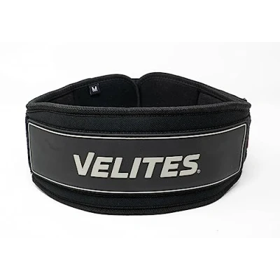 Afbeelding van Velites Lendengordel voor gewichtheffen, gewichthefgordel, ondersteuning en comfort, deadlifts, squats, oefeningen met maximale belasting, zwart, L