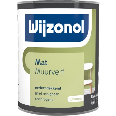 Afbeelding van Wijzonol Muurverf Mat 1 Liter op Kleur