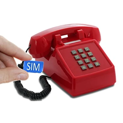 Afbeelding van Opis PushMeFon Mobiel: vaste telefoon simkaart / GSM/Senior mobiele telefoon/Dumb telefoon/Senior persoon leeftijd GSM senior rood