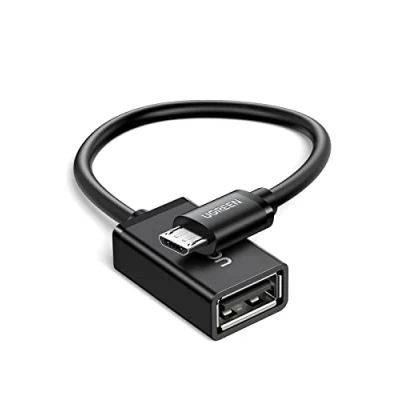Image de Ugreen Adaptateur USB Micro de type B (M) pour (F) 2.0 OTG 5 V 10 cm noir