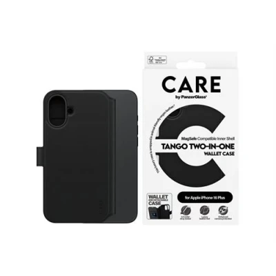 Image de Care Cover Feature Tango Two in one Wallet Magsafe Iphone 16 Plus Noir (1332)