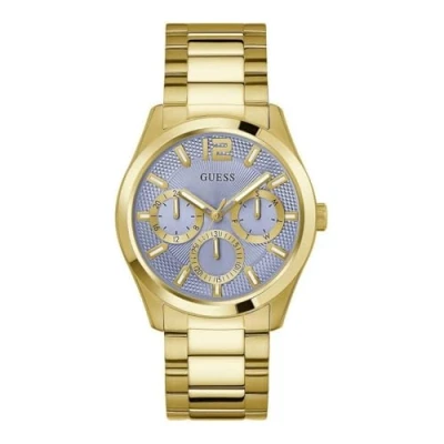 Afbeelding van GUESS Zen roestvrij stalen herenhorloge, Goud/Blauw, Armband
