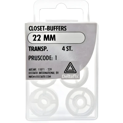 Afbeelding van Deltafix Closet Buffers 22mm Transparant 4 Stuks