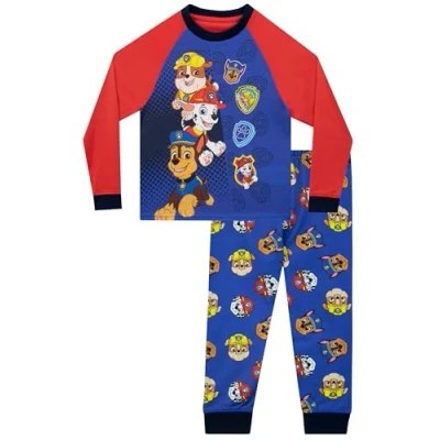 Afbeelding van Paw Patrol pyjama Rubble, Chase, Marshall voor kinderen lange mouwen jongens, Meerkleurig