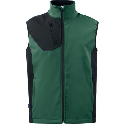 Afbeelding van ProJob 3702 SOFTSHELL BODYWARMER 643702 woudgroen