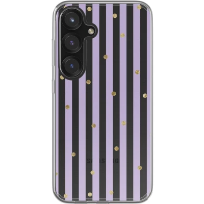 Afbeelding van imoshion hoesje Geschikt voor Samsung Galaxy S25 Design Sparkle Lines Lavender
