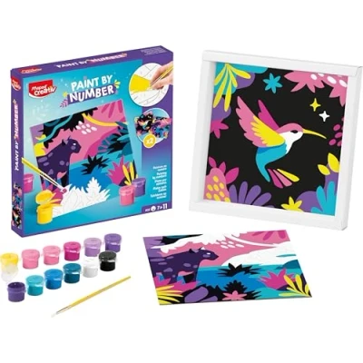 Image de Peinture enfant au numéro Maped Creativ Jungle Léopard et Oiseau