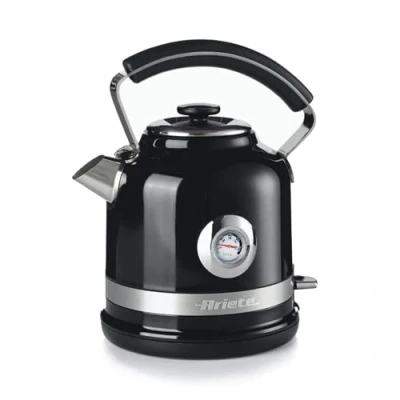Afbeelding van Ariete 2854 Moderne waterkoker, 2000 W, inhoud 1,7 l, draadloos 360 graden, snelwegsysteem, afneembaar filter, zichtbaar waterniveau, thermometer, zwart
