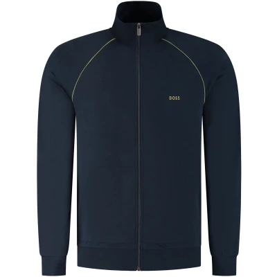 Afbeelding van BOSS MIX &amp; Match Jacket Pyjamashirt, Heren, Maat: Medium, Dark blue