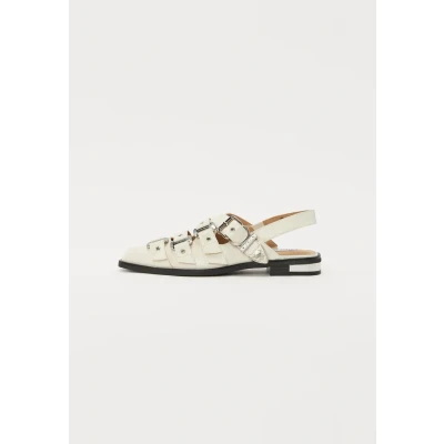 Afbeelding van Steve Madden GARI Slingback ballerina ́s, Dames, Maat: 37, White crinkle Hoogwaardig imitatieleer