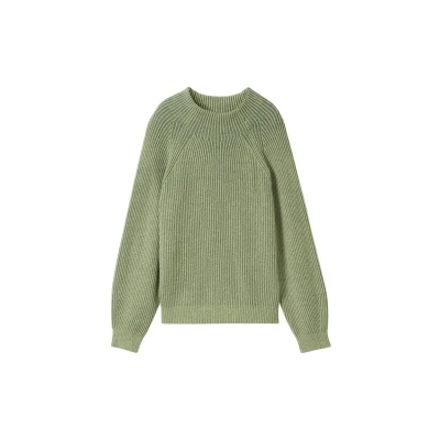 Afbeelding van TOM Tailor MIT Stehkragen Trui, Dames, Maat: XS, Pale bark green rib structure