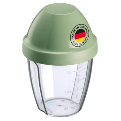 Afbeelding van Westmark Dressingshaker met afneembare mengschijf, inhoud 0,25 liter, hoogte 12,8 cm, kunststof, BPA vrij, transparant/groen