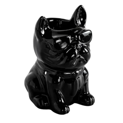 Afbeelding van Zen&#039;Aroma Ceramy Boubou geurende sfeer handgemaakt object eenvoudige aromatherapie smeltende brander decoratie Bulldog figuur hond 45 ml H 15,5 cm