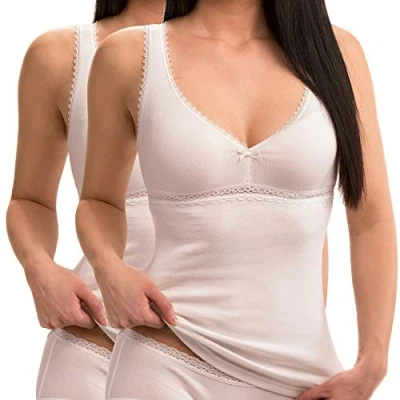 Afbeelding van HERMKO 15804740 Dameshemd van 100% biologisch katoen, wit, L, Wit