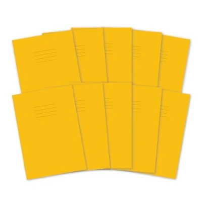 Afbeelding van Hamelin Oefenschrift, A4, 48 pagina&#039;s, geel, gelinieerd, 8 mm, met rand, 10 stuks