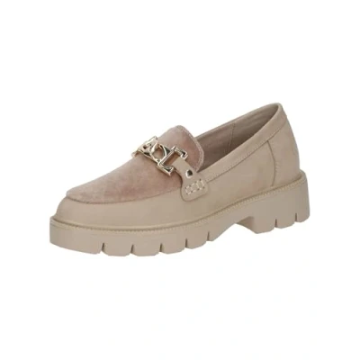 Afbeelding van Caprice Instappers, Dames, Maat: 39, Beige nubuc Leer en textiel
