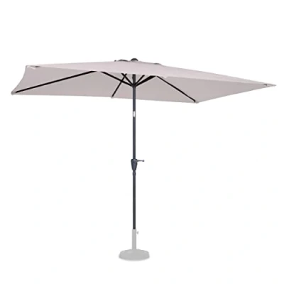 Afbeelding van VONROC Premium parasol Rapallo 200x300cm Duurzame Kantelbaar UV werend doek Grijs Incl. beschermhoes