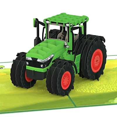 Afbeelding van papercrush® tractor pop upkaart, 3D verjaardagskaart met op de boerderij, grappige wenskaart voor kinderen (jongens en meisjes), mannen boeren, verjaardagscadeau
