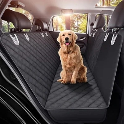 Afbeelding van GXT Achterbankhoes voor honden, auto&#039;s, SUV&#039;s en vrachtwagens met gaasvenster, antislip waterdicht materiaal, zwart