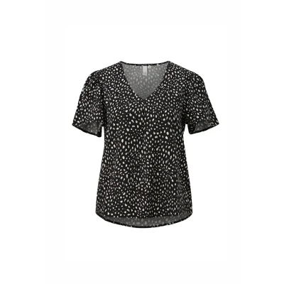 Afbeelding van Q/S designed by Dames bloes Maat 34 Vrouwen 99A0 GREY/BLACK Viscose