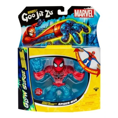 Afbeelding van Spiderman Glow Surge 11 cm Heroes Of Goo Jit Zu Marvel Lichtgevend En Uitbreidbaar Beeldje