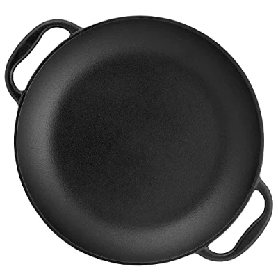 Afbeelding van BBQ Toro Traditionele paella pan voor 6 personen, Ø 36 cm, gietijzer, met handgrepen, voorseizoen, reeds gekookt, barbecue, gasfornuis, elektrisch fornuis
